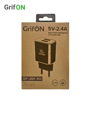 СЗУ 2USB GrifON ECO GF-201 2.4A micro white