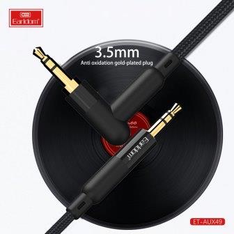 Кабель AUX 3.5mm/3.5mm Earldom ET-49 Г-образный1m black