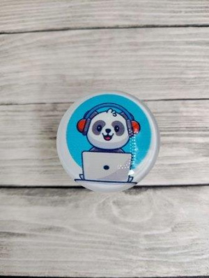 Popsocket (стекло) Baby Panda №6