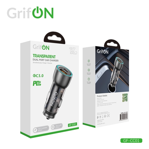 AЗУ USB/USB-C GrifON GF-CC01 PD 45W  чёрный