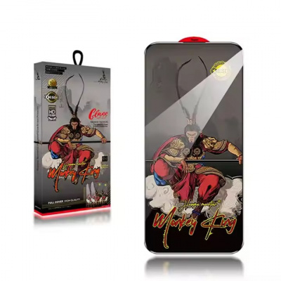 Защитное стекло Monkey King для iPhone 14 Pro/15/16 black