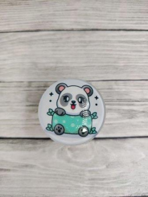 Popsocket (стекло) Baby Panda №12
