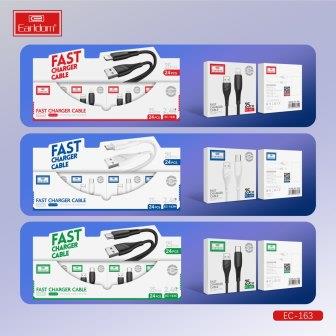 Кабель USB/Type-C Earldom EC-163 Fast Gharger 0.25m white