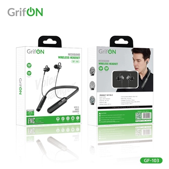 Наушники GrifON GF-103 bluetooth 5.4 Sport вакуум зелёные