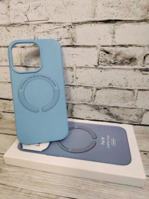 Накладка Magnetic Series (кожа) для iPhone 12 sky blue