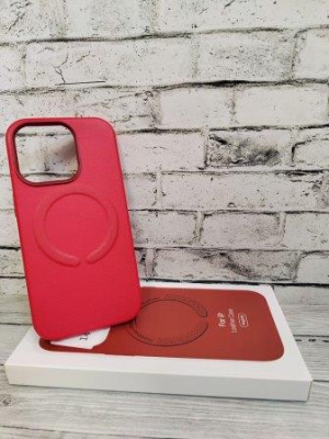 Накладка Magnetic Series (кожа) для iPhone 12 red