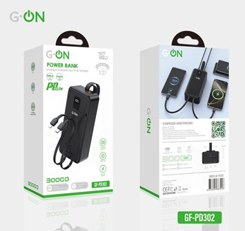 Внешний аккумулятор G-ON GF-PD302 30000mAh PD22.5W чёрный