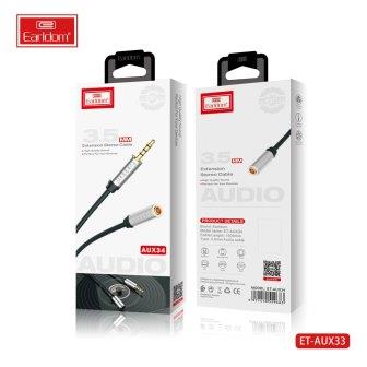 Кабель AUX 3.5mm/3.5mm Earldom ET-33 1m black