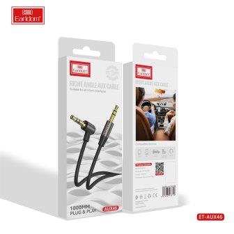 Кабель AUX 3.5mm/3.5mm Earldom ET-46 Г-образный1m black