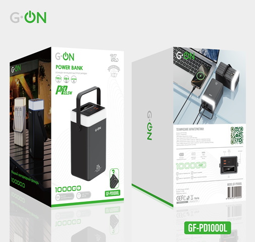 Внешний аккумулятор G-ON GF-PD1000L 100000mAh PD22.5W чёрный