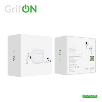 Наушники GrifON GF-TWS06 BT5.4 Earbuds не вакуум белые
